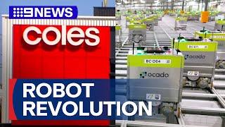 Coles unveils new AI-powered distribution centre in Melbourne | 9 News Australia