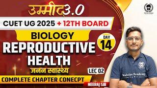 CUET UG 2025 + 12th Board Biology | Reproductive Health CUET PYQ 2022-24 | UMMEED 3.0