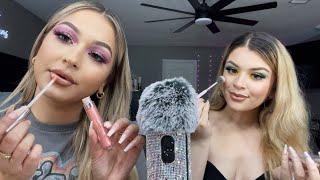 ASMR with my sister  get ready with us | relaxing makeup application + TAPPING 