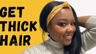 8 THICK Hair Hacks for FINE Natural Hair | Thin Hair to Thick Hair