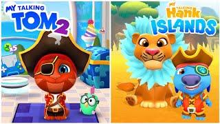 My Talking Tom 2 vs My Talking Hank Islands Gameplay - Pirate Captain Tom vs Pirate Captain Hank