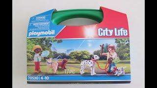 OUVERTURE DE BOITE PLAYMOBIL 70530 VALISETTE ENFANTS ET CHIENS