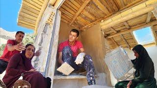 "Building a Rural Home Hallway with Asghar and Crafting a Handmade Backpack with the Women"