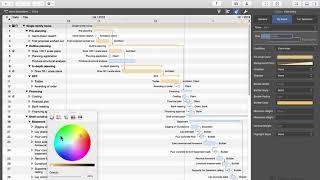 Merlin Project: Color bars by construction trades (English)