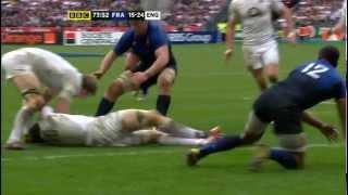 Phil Dowson injured against France: kicked in the head and then trampled