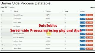 DataTables - Server-side Processing using php and Ajax Part 2 by Sokchab