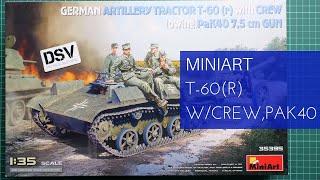 Miniart 1/35 Artillery Tractor T-60(r) with Crew and PaK40 7.5cm Gun (35395) Review