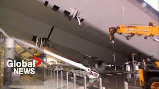 India floods: Heavy rains collapse New Delhi airport roof, cause traffic chaos