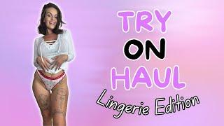 [4K] Transparent Lingerie Try-On Haul