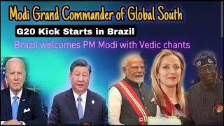 Grand Commander of the Order Award for Modi. G20 Brazil welcomes Modi with Vedic chants