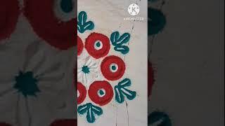 RANGOLI FLOWER | RED FLOWER RANGOLI | KIDS DRAWING TV | #shorts #ytshorts #kaamvalibai #trending