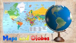 Maps and Globes for Kids | Noodle Kidz Educational Video