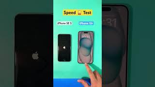 iPhone SE 2nd Gen vs iPhone 15 Plus Speed Test #viral #shorts #iphone15+