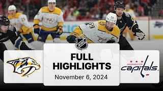 NHL Highlights | Predators vs. Capitals | November 06, 2024