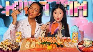 ASMR SUSHI & SASHIMI PLATTER MUKBANG / Salmon Mukbang // feat. Alisha from XO TEAM