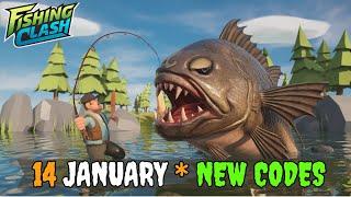 14 JAN CODES FISHING CLASH CODES 2025 - FISHING CLASH GIFT CODES - FISH CLASH CODES