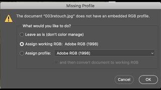 How To open a file with a Missing Profile