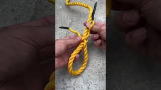 How to insert three-strand rope loop
