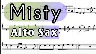Misty I Alto Sax Sheet Music Backing Track Play Along Partitura