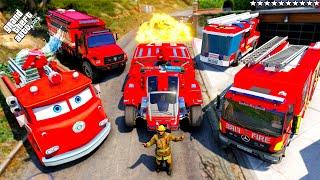 GTA 5 - Stealing Emergency HEAVY FIRE Department Vehicles with Franklin! (Real Life Vehicles #117)