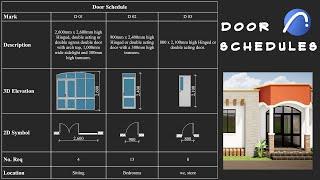 How to create a door schedule in archicad