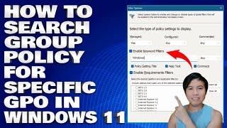 How To Search Group Policy For Specific GPO in Windows 10/11 [Guide]