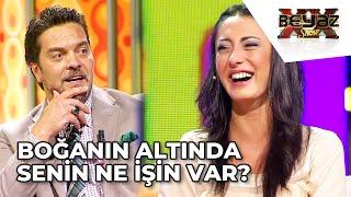 Merve Oflaz Boğanın Altında Kaldı! - Beyaz Show