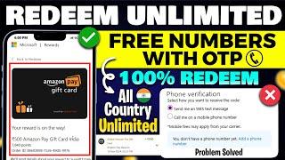 Redeem Unlimited ACCOUNT : FREE Mobile Numbers For Otp In Microsoft Rewards | New Update