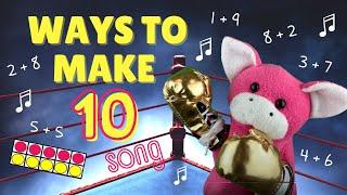 Ways to Make Ten Song - Addition Facts Song to Learn Friends of Ten Facts by Math Notes with Rocko