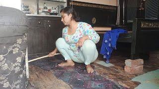 Housewife Cleaning Room | Village Girl Daily Mourning Routine | Punjab Old Culture Village Life