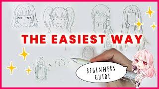 Easy Way to Draw Anime Hair Beginner Tutorial
