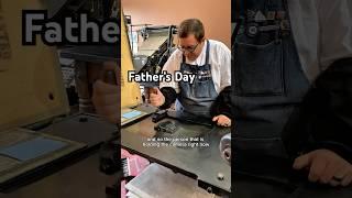 Letterpress printing an example of one of our greeting cards for Father’s Day (June 15, 2025)
