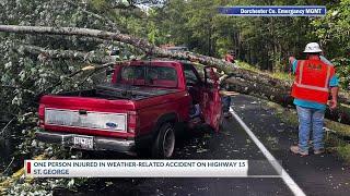 1 injured in weather-related incident on Wire Road