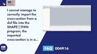 [EN] FAQ 004916 | I cannot manage to correctly import the cross-section from a dxf file into the ...