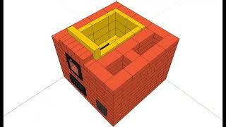 Порядовка банной кирпичной печи-каменки постоянного действия