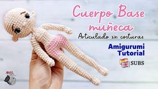 Doll Body Base Amigurumi Tutorial | 21 cms | Amis Tejiendo Momentos ENG/SPA Subs