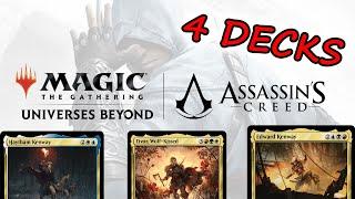 Alle Assassins Creed x Magic Karten plus 4 Decks für Commander