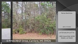 0 PINECREST Drive, Carriere, MS 39426