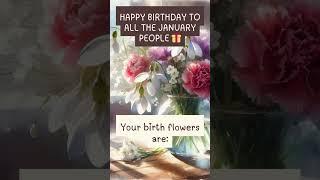 January Birth Flowers: Carnation Snowdrop #shorts #happybirthday