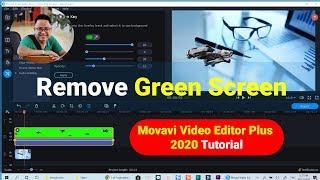 Movavi Video Editor Plus 2020 Tutorial| Remove Green Screen Background