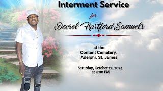 Interment Service for Devrol Hartford Samuels