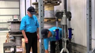 Hydraulic Tensionning System Installation for Guy Wire