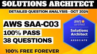 AWS Certified Solutions Architect Associate (SAA-C03) Exam Practice Questions : ANALYSIS OCT-2024