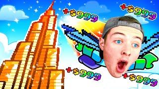 Jumping Off *NEW* Pixel Tower for INFINITE MONEY in Roblox Climb and Jump Tower