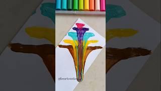 DIY Thread Art | String pull Art  #shorts #painting #easy #watercolor #diy #threadart #ytshorts