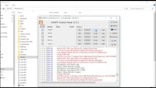 Configuring apache and mysql in xampp