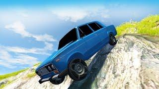 УПАЛ С ОБРЫВА - СМЕРТЕЛЬНЫЙ ЧЕЛЛЕНДЖ в BEAMNG DRIVE