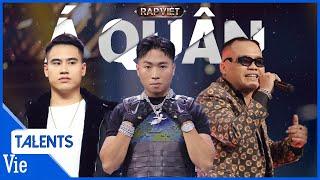 3 Á Quân tại 3 mùa Rap Việt và những bản rap ghi dấu cực đỉnh: Gducky, Blacka, 24K.Right