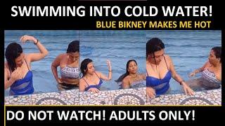 Watch me into Swimming Pool| Blue Bikini makes me Hot| Sana Masti Stores Bikni Video| Spanish Girls