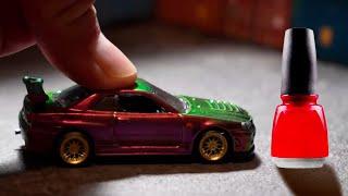 Как из лака для ногтей сделать лучший Nissan Skyline r34 - Hot Wheels Кастом